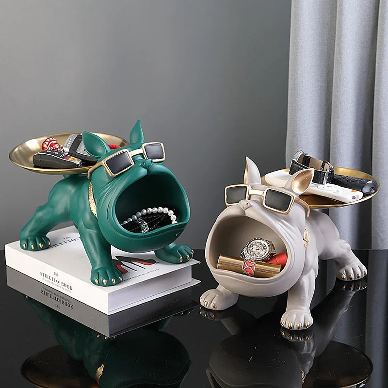 Bulldog Statue Storage Box