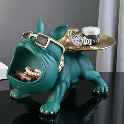 Bulldog Statue Storage Box