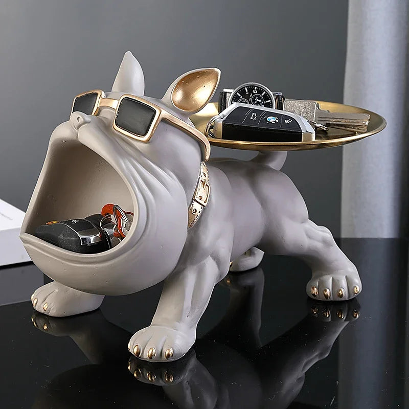 Bulldog Statue Storage Box